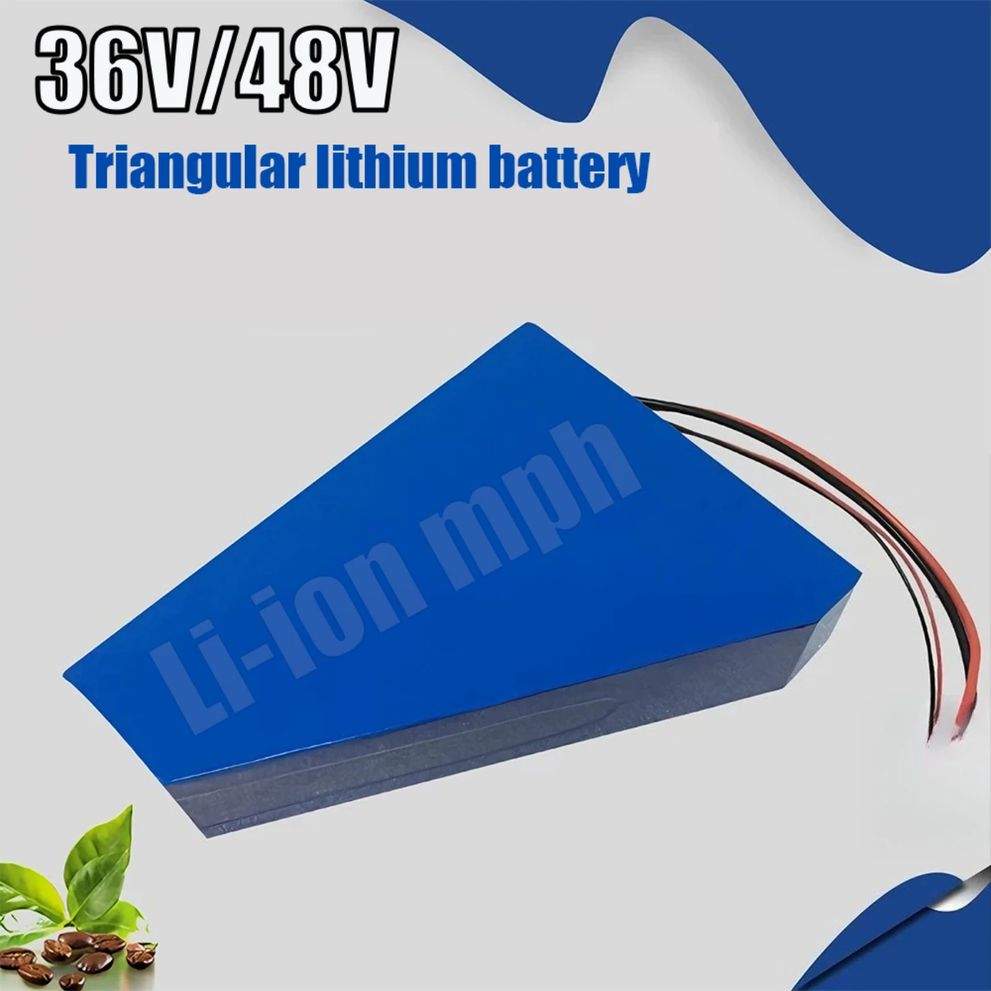 

High Power Triangle 36V 48V 20AH 40AH 18650 Lithium Battery Pack With 80A BMS + Charger For 250W-3000W