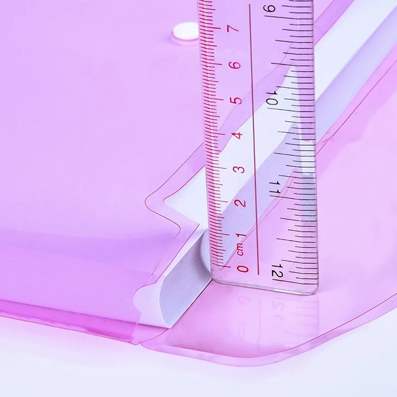 Sac de Rangement en Plastique Transparent et Coloré, pour Documents, A5, 1 Pièce