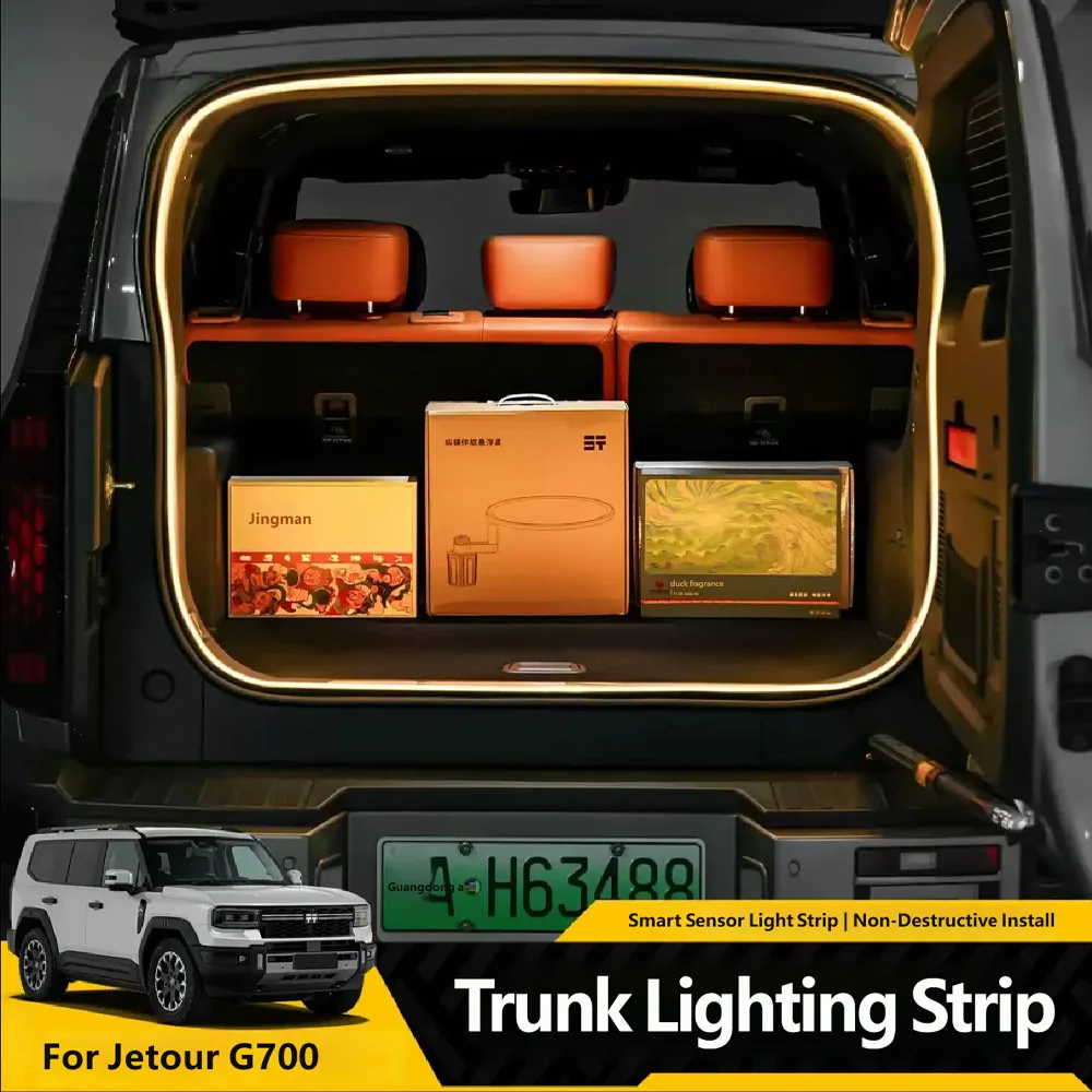 

For Jetour G700 2025 2026 Trunk Lighting Trunk Ambient Light Trunk Camping Light Luminous Light Strip Car Accessories