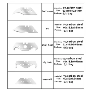 Faca de corte resistente gancho trapezoidal chifre para o cabo peeling tapete corte wallboard pedra plástico madeira fibra de plástico 6 principais vendas aparelho peeling de cristal - №1