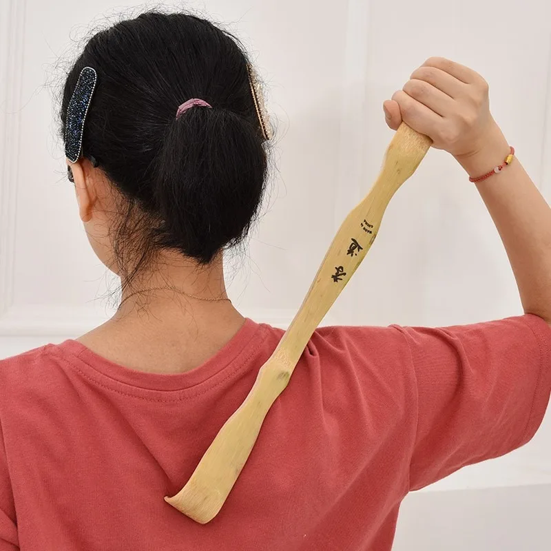 3pcs Bamboo Back Scratcher - Long Handle Wooden Itch Reliever for Adults & Elderly,Natural Body Scratcher Tool for Hard-to-Reach