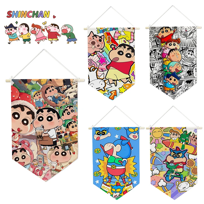 

Crayon Shin-chan 45x30cm Anime Cute Flag Polyester Cartoon Party Pirate Ship Flag Sign Home Decor Birthday Party Decoration Gift