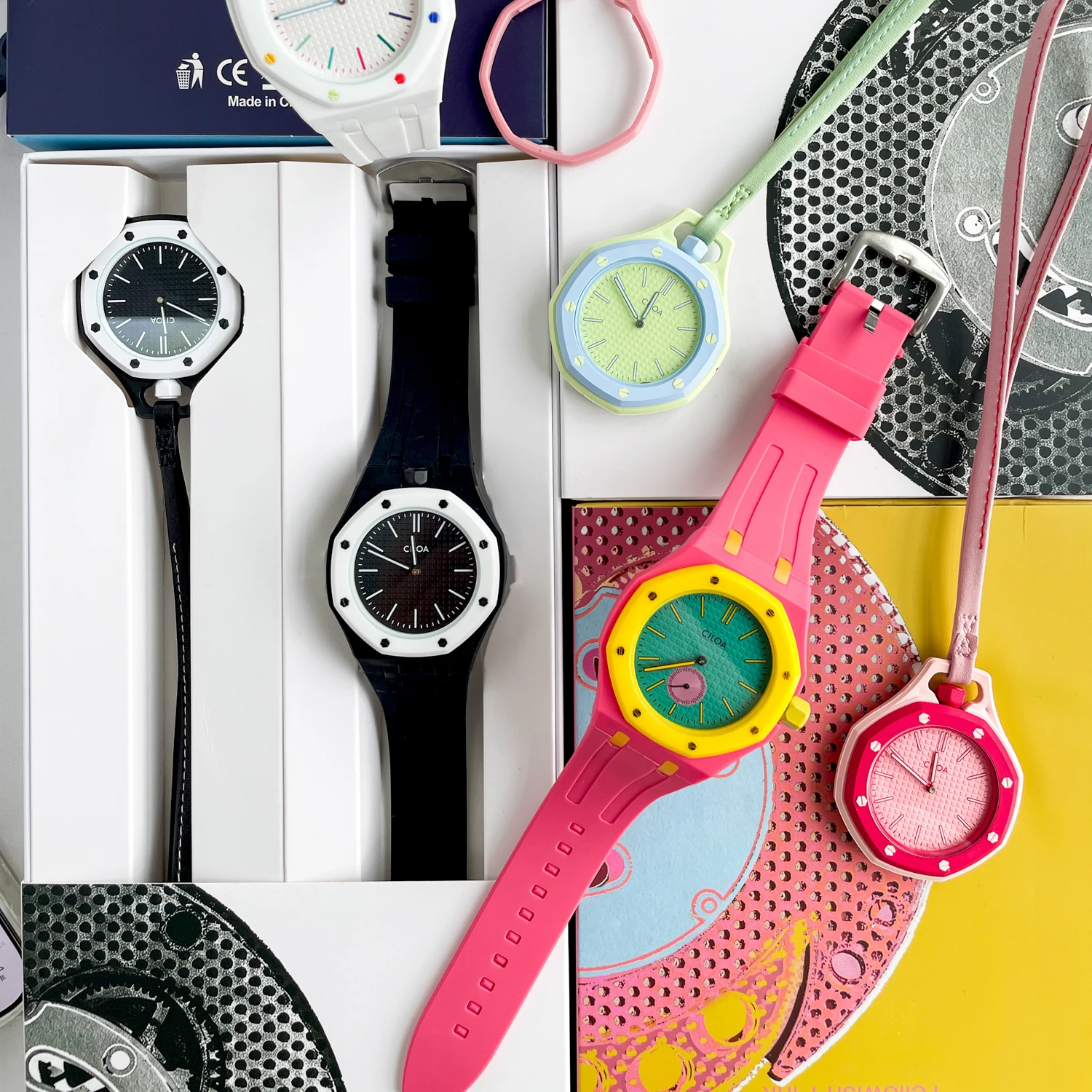 reloj-octagonal-convertible-2-en-1-ciloa-facil-desmontaje-esfera-desmontable-correa-de-silicona-a-juego-y-cordon-de-cuero