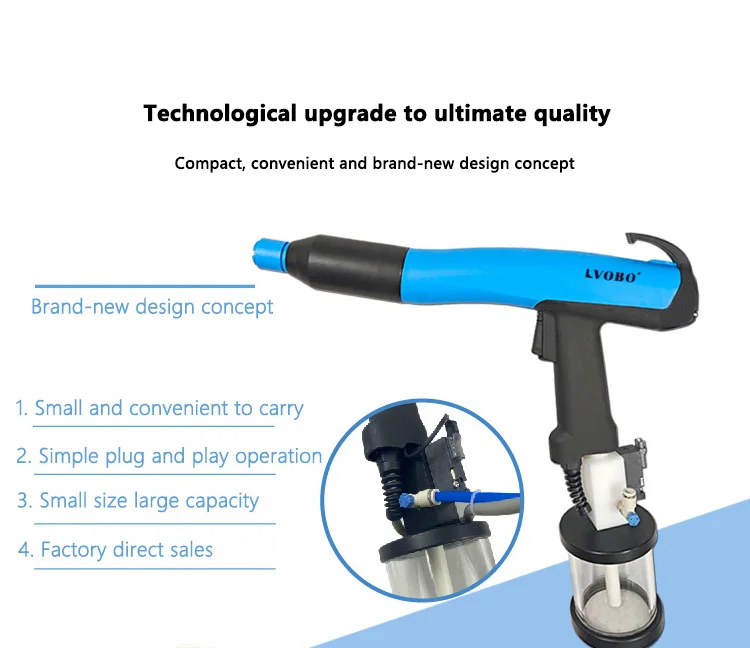 Handheld Laboratory Electrostatic Powder Spray Gu n for Metal Coating High Efficiency Product