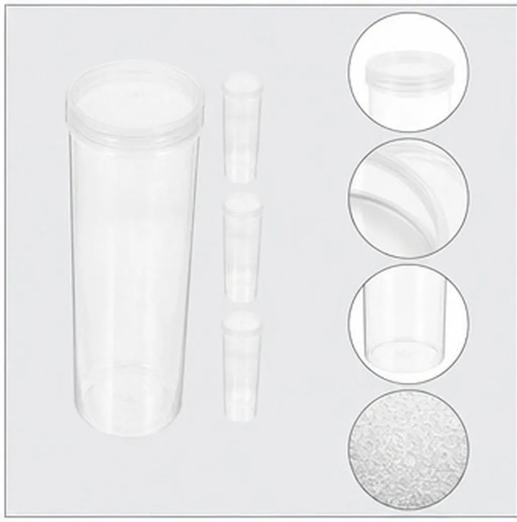 4Pcs Modern Transparent Pen Holder Plastic Cylinder Desk Organizer Large Capacity 50 Writing Instruments Storage Container