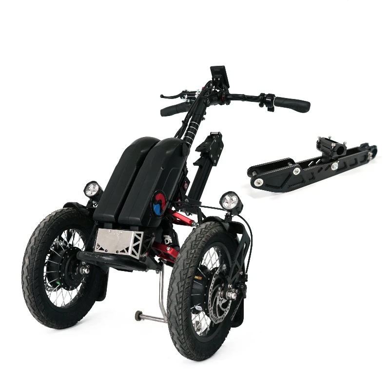 Dual Wheel  Handbike Attachment - Adjustable All-Terrain Hand Bike Conversion Kit for Outdoor Mobility & Sports