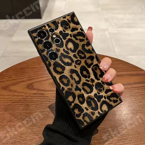 Leopard Print Pattern Phone Case For Samsung Galaxy S24 Ultra S23 FE S22 S20 Plus A73 A72 A71 A55 A54 A51 A50 A35 A15 Cover