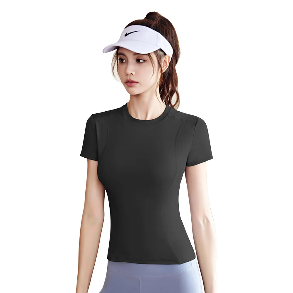 Quick Dry Sport T Shirt Women Yoga Top Slim Fit Short Sleeve Breathable Fitness Running Shirt Naked Feel Athletic Gym Workout