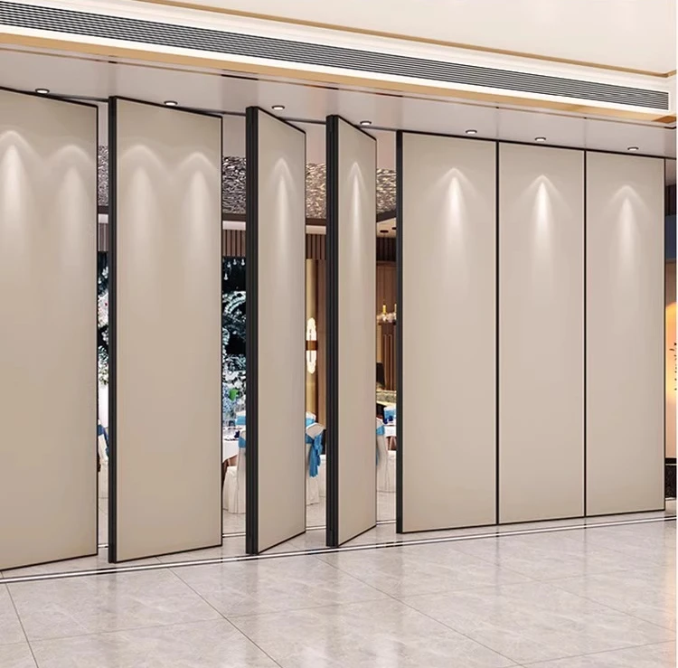 

Hotel movable partition wall banquet hall hotel box aluminum alloy folding sliding door screen hanging rail office partition