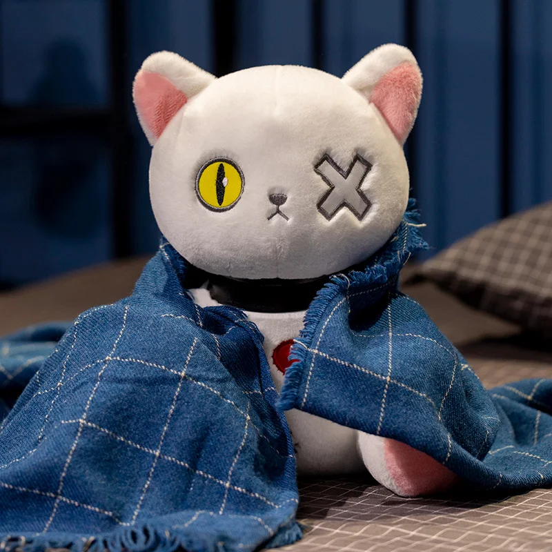 22cm Uroczy emocjonalny kot Pluszowe zabawki Poduszka dla zwierząt Ciemne emocje Kot Prezent Wypchana lalka urodzinowa dla dzieci Kreatywne prezenty Wystrój pokoju