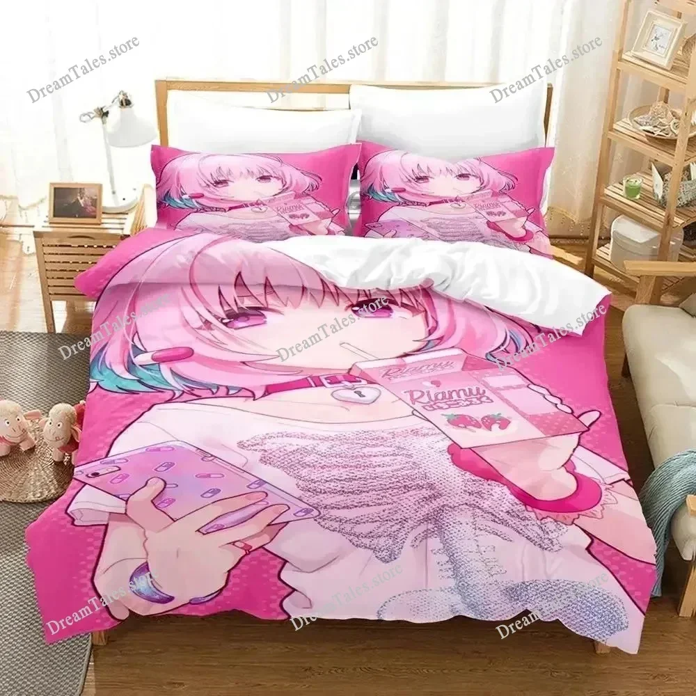 

The Amazing World Riamu Yumemi Cinderella Girls Cartoon Poster Sheets Quilt Covers Bedding Dormitory Sheets Bedding Set Soft