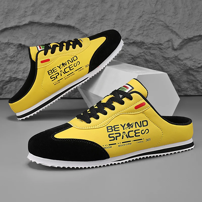 

Fashion Men's Shoes Breathable Men Loafers Casual Shoes 2025 New Style Slip-On Flat Summer Half Slippers Lazy Shoes Espadrilles