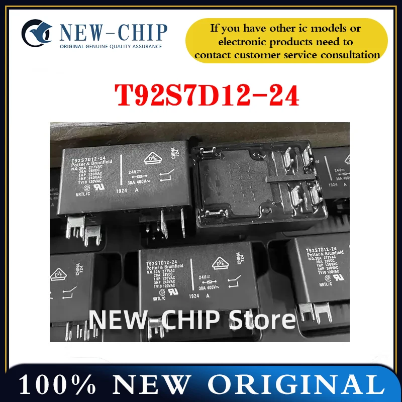1PCS-20PCS/LOT    T92S7D12-24   30A  24VDC  DIP-6  New Original