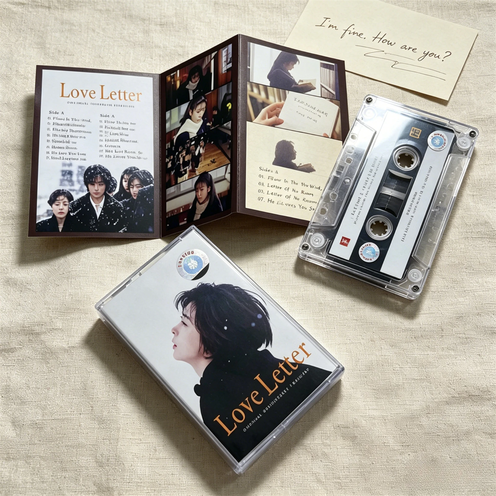 Love Letter OST Cassette Tape with Movie Photo Booklet Transparent Case Retro Collectible Gift for Fans view 2