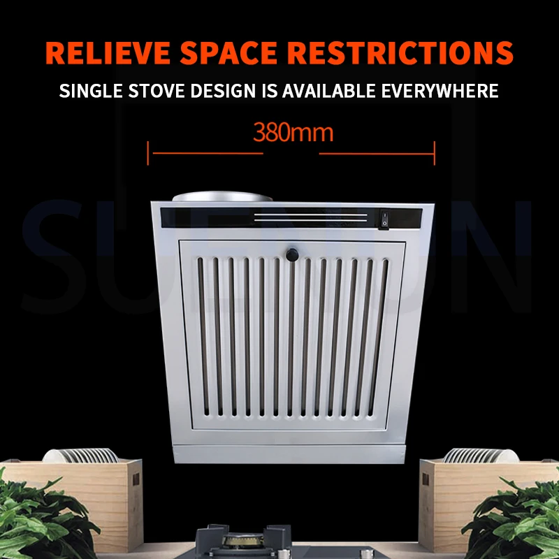 Mini Range Hood Side Suction Range Hood Kitchen Range Hood Single Stove Range Hood Cooker Hood  Exhaust Fan Lampblack Machine