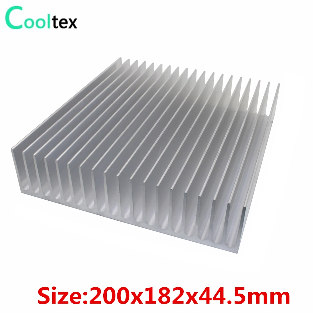 200x182x44.5mm DIY Aluminum HeatSink Extruded Heat Sink large radiator for LED Electronic Chip Power Amplifier COOLER cooling