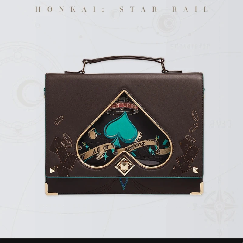 Official Honkai Star Rail Aventurine Theme Multi Functional Backpack Anime Cosplay Large Capacity Shoulder Bag Handbag ita bag