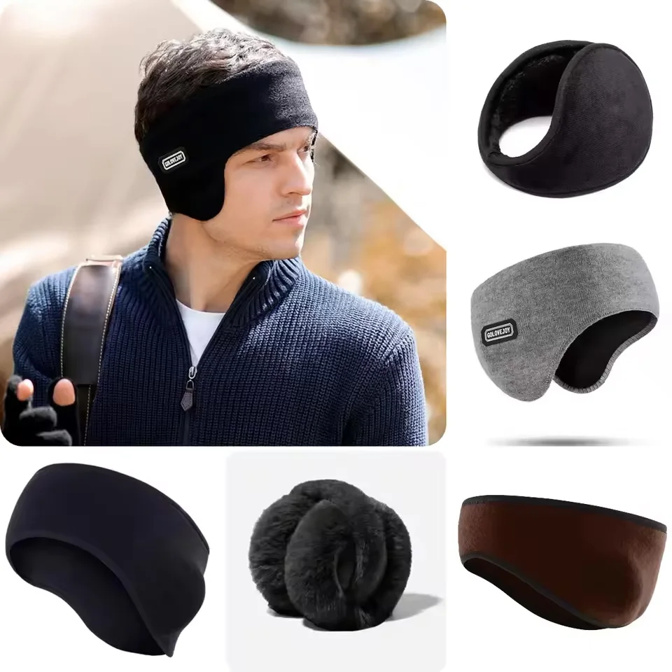 غطاء للأذنين دافئ الشتاء عقال الأذن يفشل الرجال سميكة الدفء تشغيل التزلج في الهواء الطلق عصابة رياضية للرأس الجبين الباردة والدليل يندبروف #4