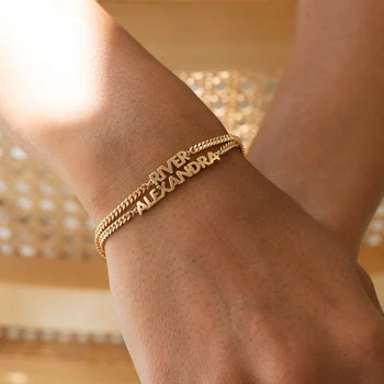 Aangepaste naamarmband voor gepersonaliseerde geschenken Handgemaakte hangerarmband Geschikt voor vriend jubileumcadeaus