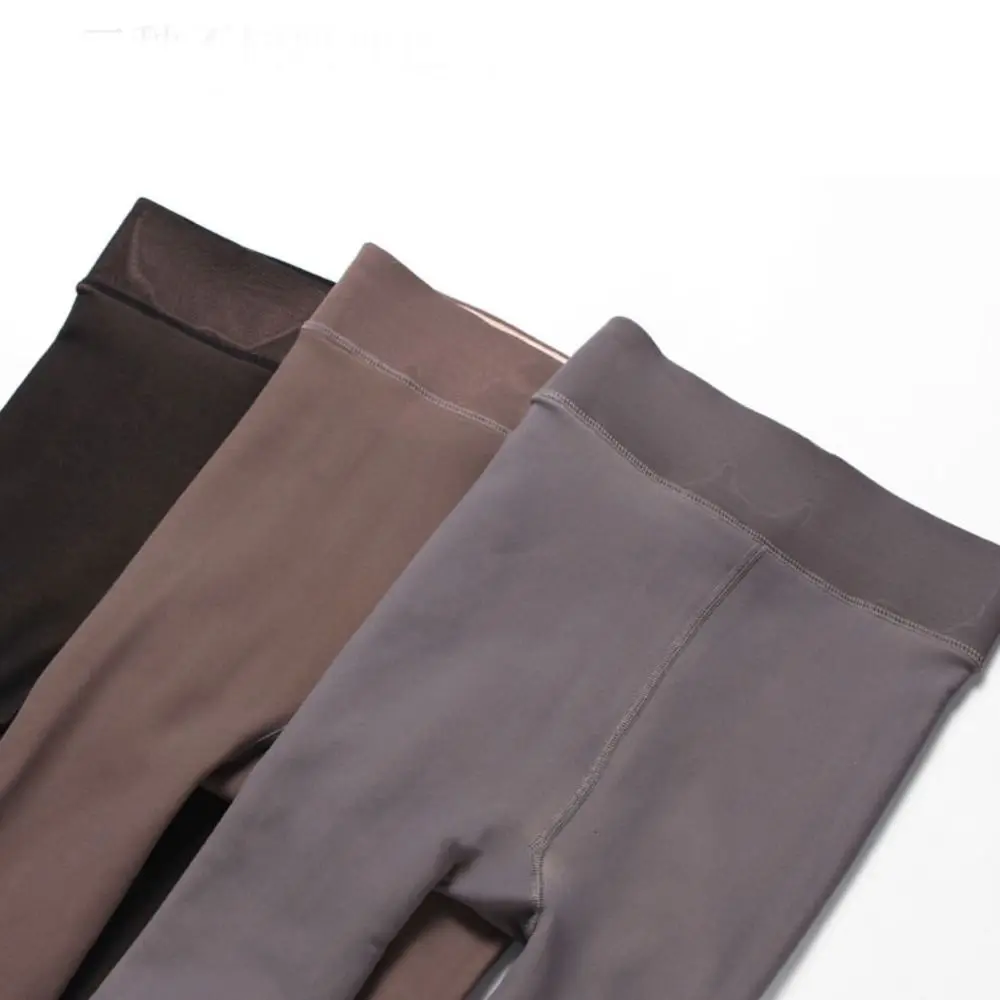 Push Up Thicken Fake Translucent Tights High Waist Fleece Women Winter Leggings Warm Velvet Thermal Pantyhose Autumn