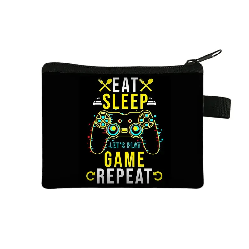 Video Game Fan Printing Coin Purse Funny Choose Your Weapon Gamer Wallets ID Credit Card Holder Money Coin Bag Small Purses Gift