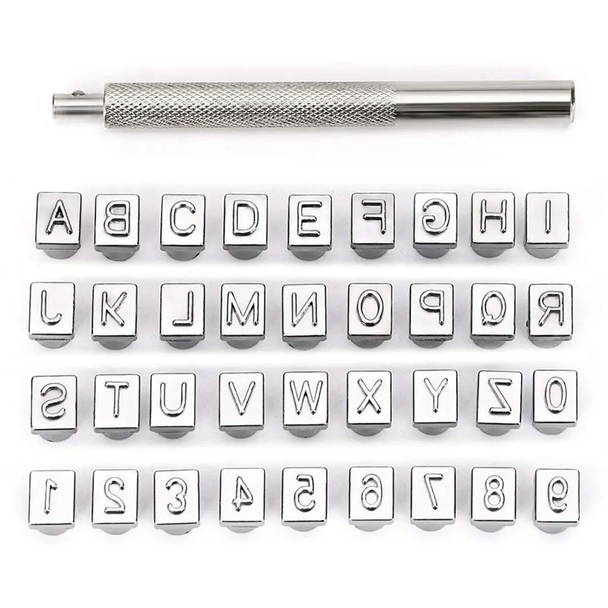 Budget-Friendly-Capital Letter and Numbers Stamp Set 4mm Alphabet Stamp Tools Set Leather Craft Stamping Tools