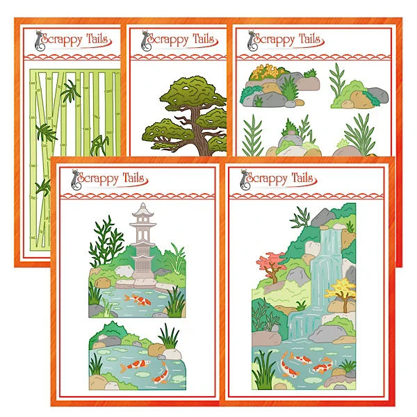 

Новые металлические вырубные ножи для скрапбукинга и рукоделия: «Водопад, пруд с карпами кои, боковые элементы, тройной фальц» — шаблон для фотоальбомов и поделок ручной работы