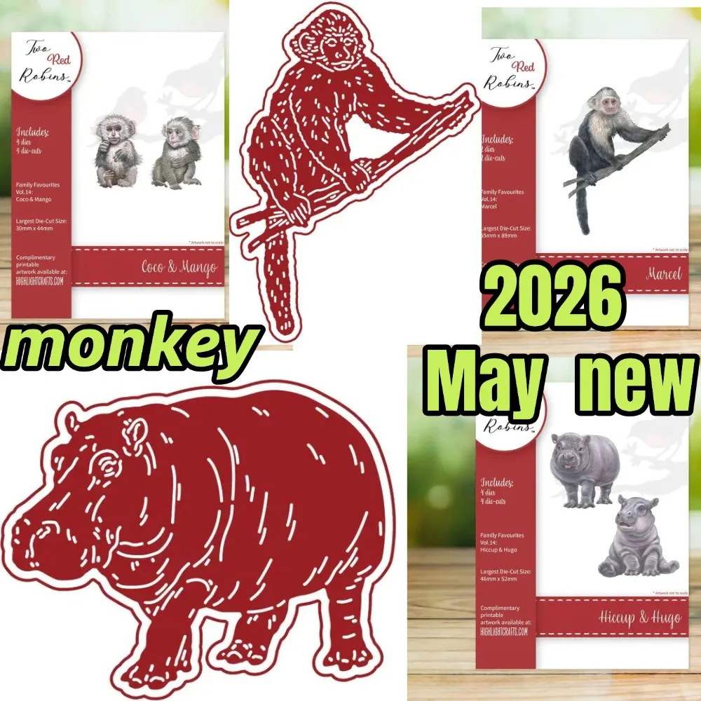 Nuevos troqueles de corte de metal Marcel Coco & Mango 2026 para manualidades DIY, scrapbooking, álbumes de fotos y decoración hecha a mano