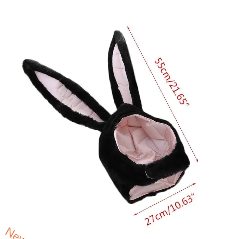 Pluszowy kapelusz królika czapka kreskówka uszy króliczka kostium Halloween zwierzę na imprezę Cosplay akcesoria kostiumowe