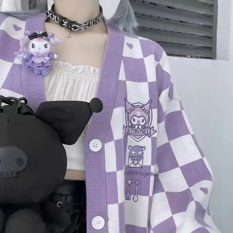 Y2k بلدي ميلودي كورومي سينامورول سترة kawaii JK معطف في الهواء الطلق الخريف الشتاء المرأة سترة عادية الكرتون سترة لطيف سترة