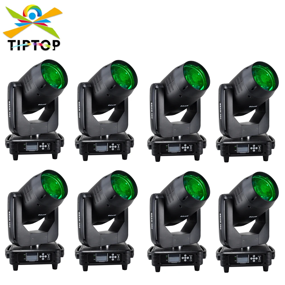 TIPTOP 380W Beam Effect Moving Head Stage Light Indoor Outdoor RGBW Color Gobo Wheel Spotlight Party Light Sound Activated