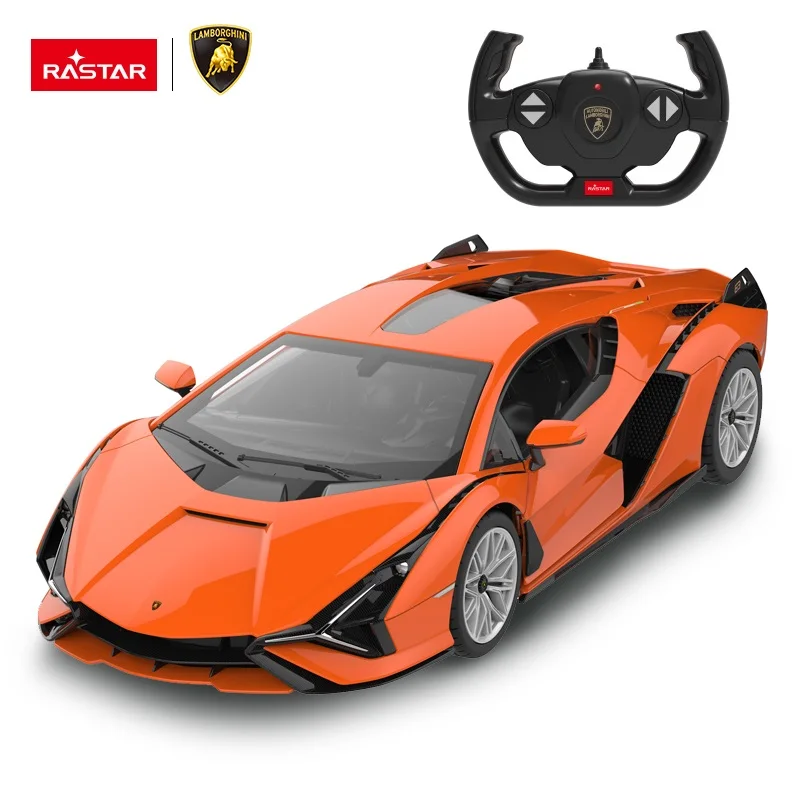 RASTAR Lamborghini Sian FKP37 RC Car Model 1:14 Car Model 600mAh Battery LED Lights OPen The Doors Auto Machine Toy For Adults