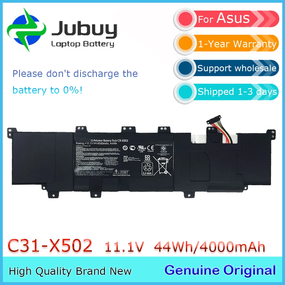 C31-X502 11.1V 44Wh Original Laptop Battery for Asus VivoBook V500CA-CJ111H X502C X502CA S500C PU500 S500CA-CJ026H