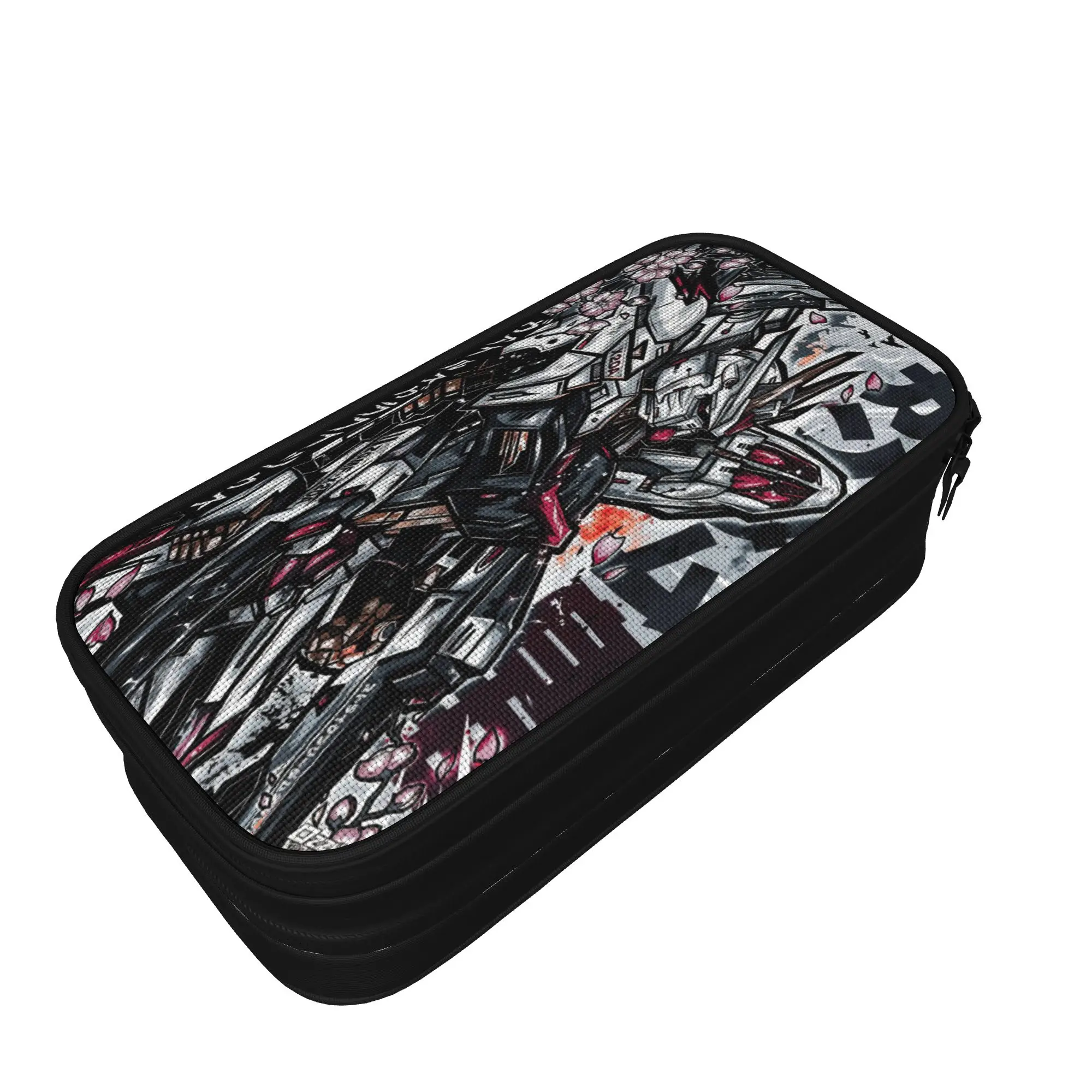 Classic mobile suit gundams Pencil Case  Pencilcases Pen Box for Student Big Capacity Bag School Supplies Gifts Stationery