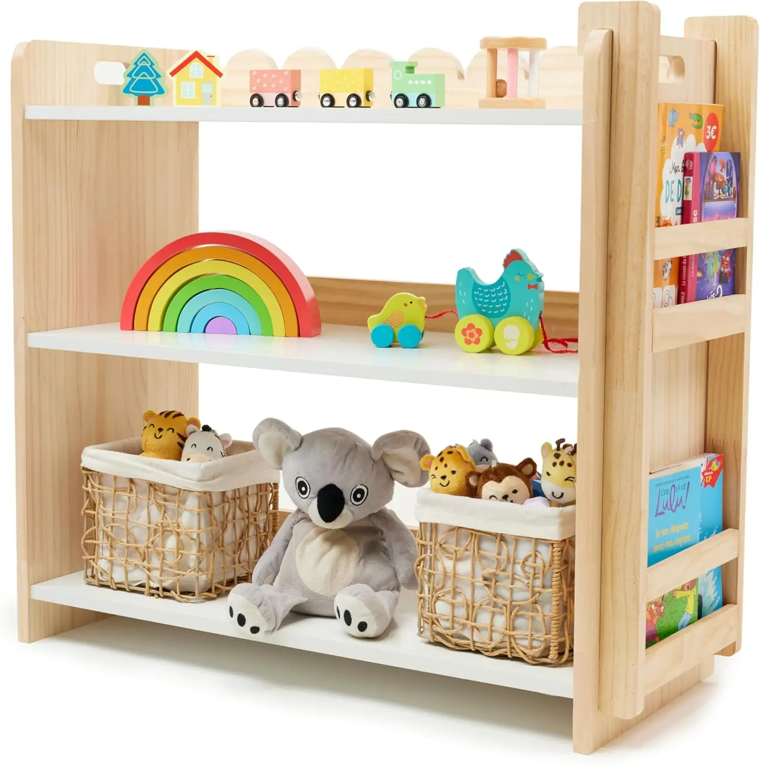 lf – Toy Storage , Wooden for Baby Books, Shelving, & Furniture, Classroom Bookcase