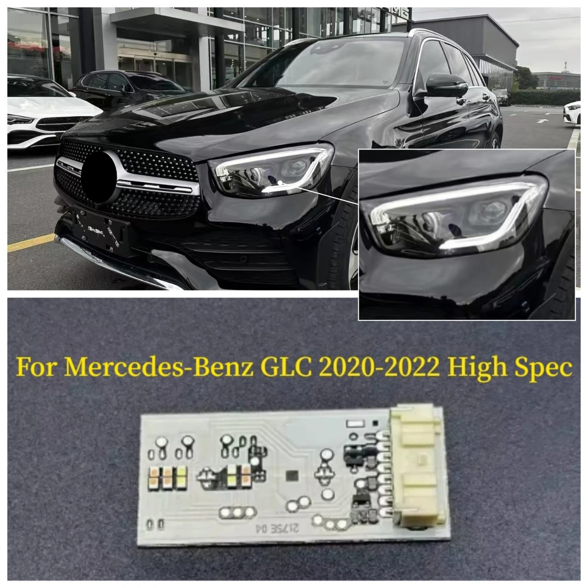 

White LED DRL Chip Ballast Circuit Board Light Source Board For Mercedes-Benz GLC 2020-2022 High Spec Headlight Repair Parts