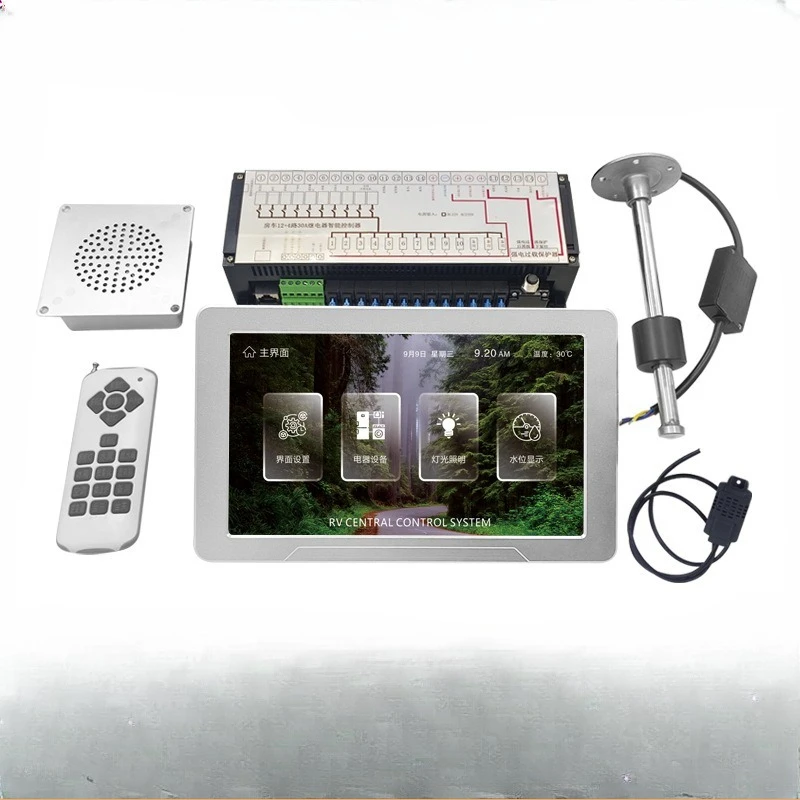 RV touch screen control LCD screen 7 inch 10 inch offline voice control remote control