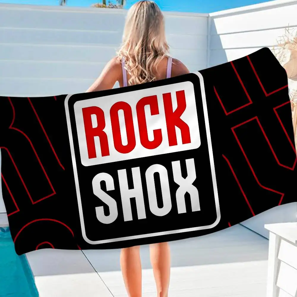R-Rock-Shox Mountain Bike Anime Beach Swimming Towel Soft Absorbent Washcloth Children's Gifts for Kids Travel Camping Gym