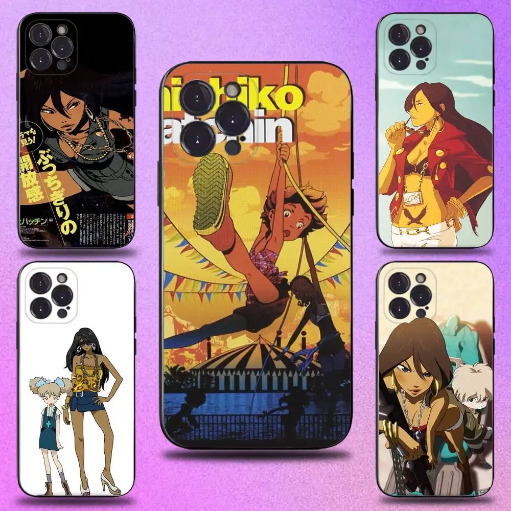 

M-Michiko Hatchin Phone Case For iPhone 16,15,14,13,12,11 Plus,Pro Max,XS,X,XR,SE,Mini,8,7,Soft Silicone Black Cover
