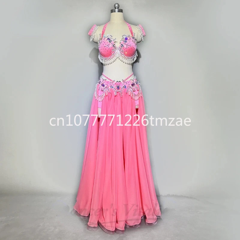 Bra Split Long Skirt 2 Pieces Oriental Dance Women Professional Combo Adult and Children Belly Dance Performance Set