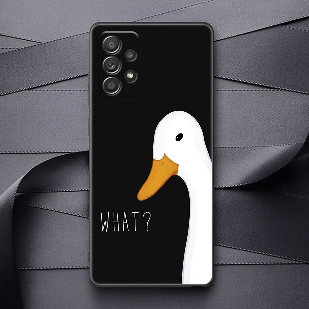 Cartoon Ducks Duck Goose A33 5G Case For Samsung Galaxy A52 A53 A72 A73 A52S A71 A32 A33 A34 A54 A51 A25 A42 Silicone Back Cover