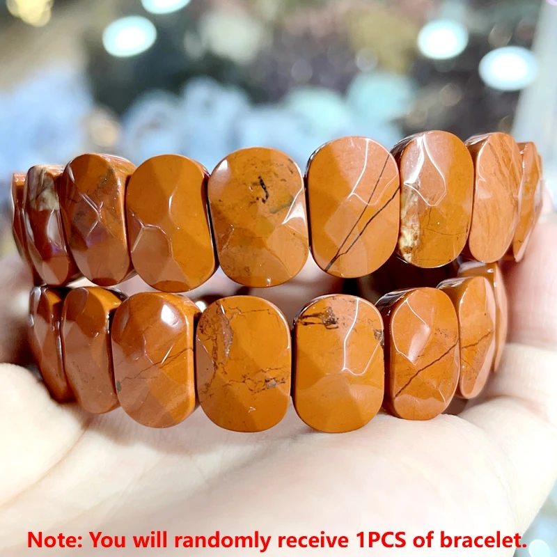 New Fashion Couple Natural Stone Cut Tiger Eye Shining Stone Fluorite Elastic Bracelet Crystal Colorful Jewelry Party Gift