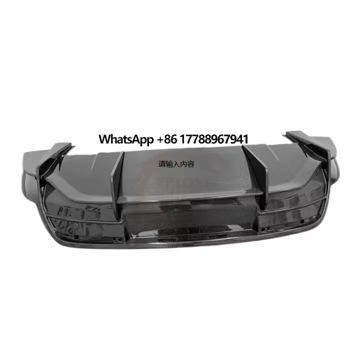 New 2019-2021 for Porsche for Taycan Dry Carbon Fiber Rear Diffuser Rear Lip Body Kit Plastic Bumper Car Body Kits