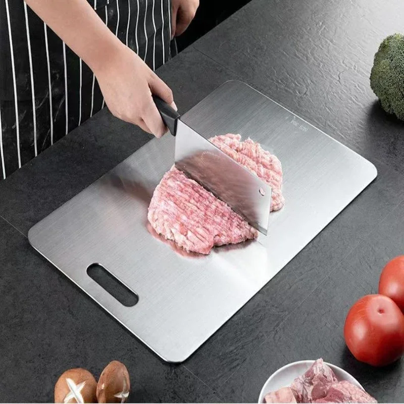 Stainless Steel Cutting Board Anti Mold and Deodorizing Thickened Double-sided for Household Kitchen Environment protection