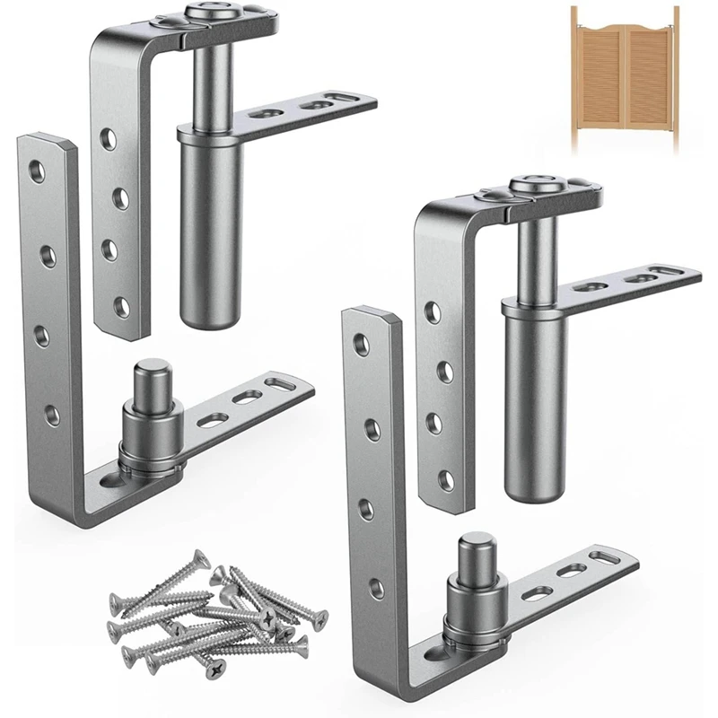 2Pack Cafe Door Hinges,304 Stainless Steel Swinging Door Hardware Saloon Door Hinges,Self Closing,For Swinging Door Durable L