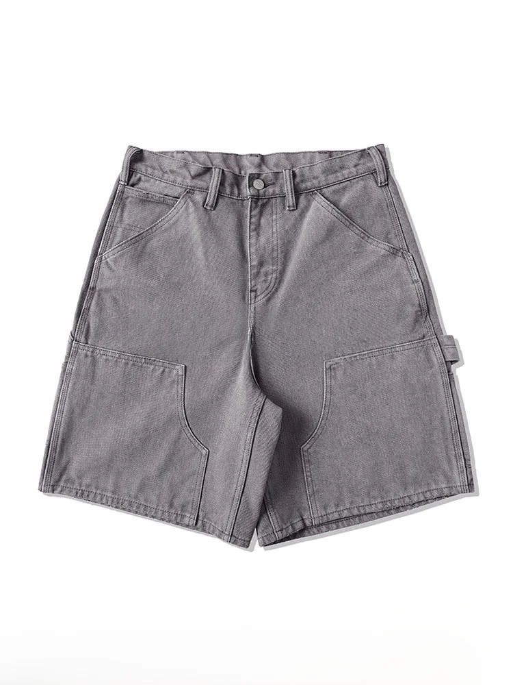 

Шорты MBBCAR узкого кроя, 6 унций, рабочие, с прострочкой в стиле сэйл-стичинг, выцветшие, с эффектом потертости, до колена, утилитарные, свободного кроя, молодежные, летние