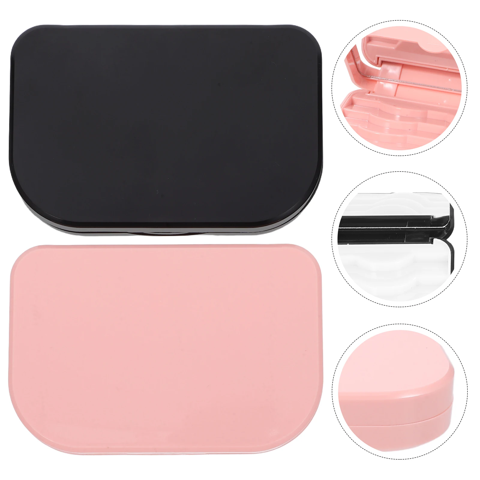 

2 Pcs Eyelash Box Storage Case Travel Lashes Fake Eyelashes Container False Organizer Hold