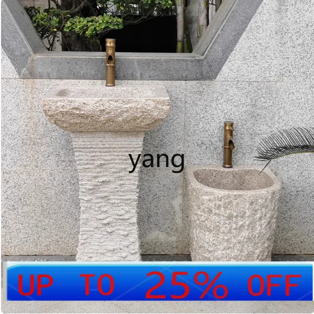 

LHH natural marble laundry pool outdoor integrated courtyard sink