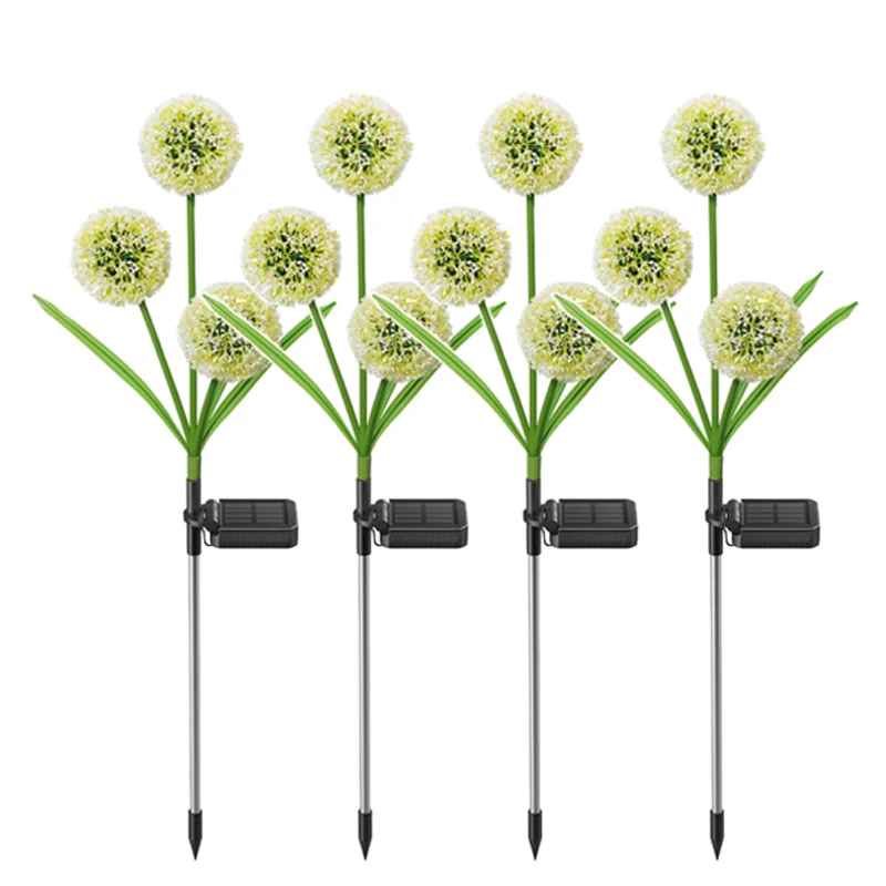 Solar Garden Lights Outdoor Decor Glowing Dandelion Lights 2 Modes Control Solar Lights Outdoor Waterproof IP65 for Yard Lawn