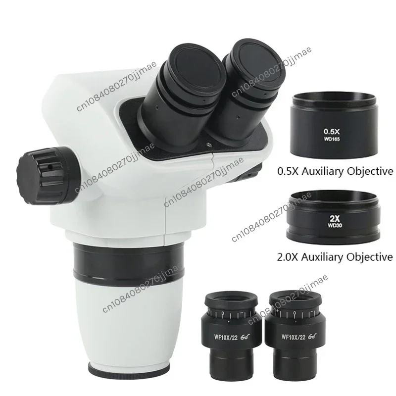 3.35X 6.7X 45X 90X Simul-Focus Parfocal Binocular Stereo Microscope Head WF10X/22mm Eyepiece for Precision Parts Assembly